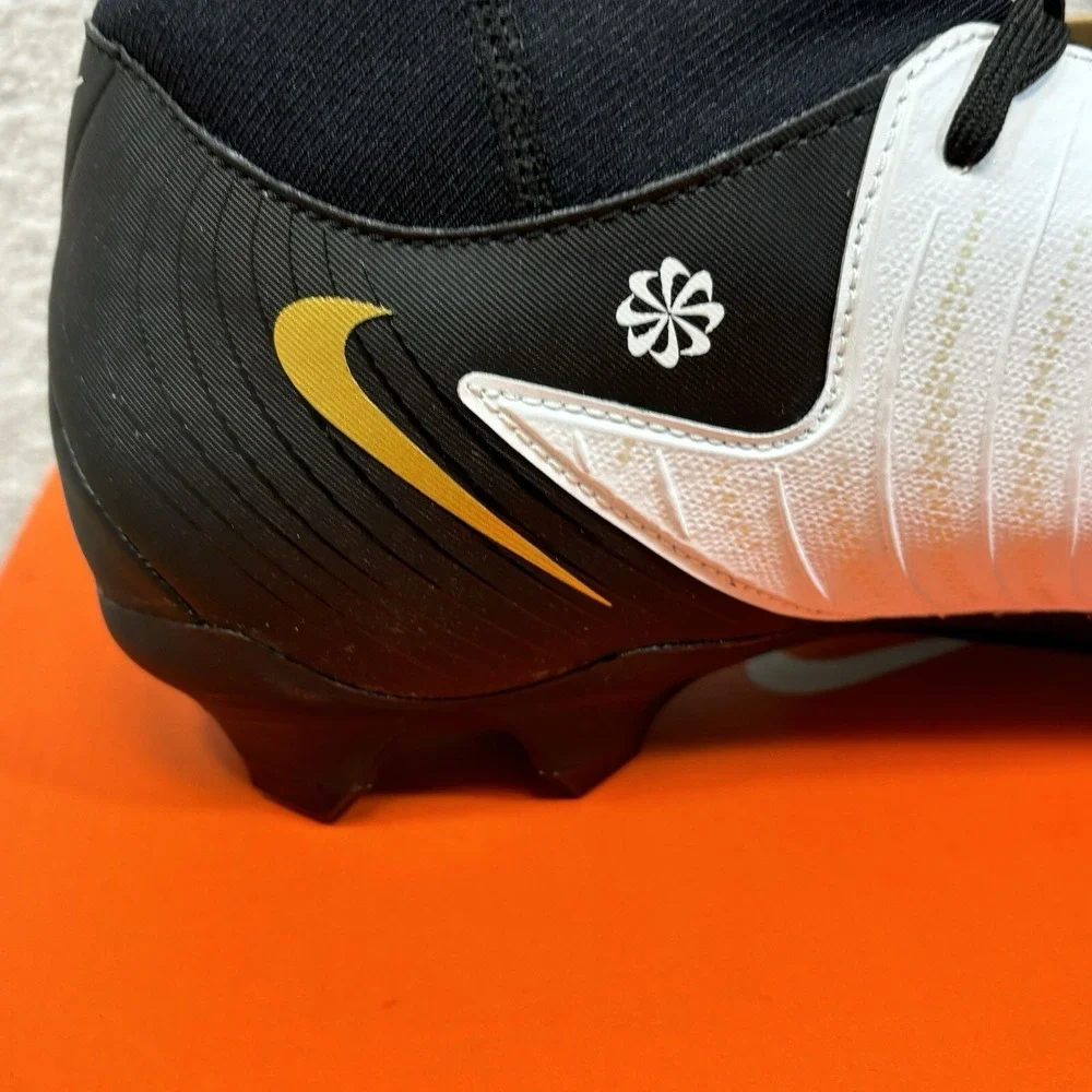 NIKE PHANTOM LUNA II 2 PRO FG WHITE-BLACK-MET GOLD COIN SZ 12 [FJ2575-100]